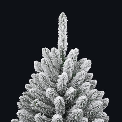Albero Natale Artificiale Incernierato con Neve Fioccata 120 cm