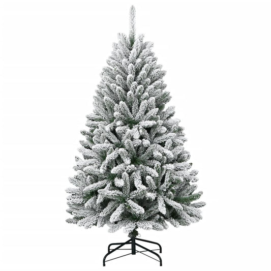 Albero Natale Artificiale Incernierato con Neve Fioccata 150 cm