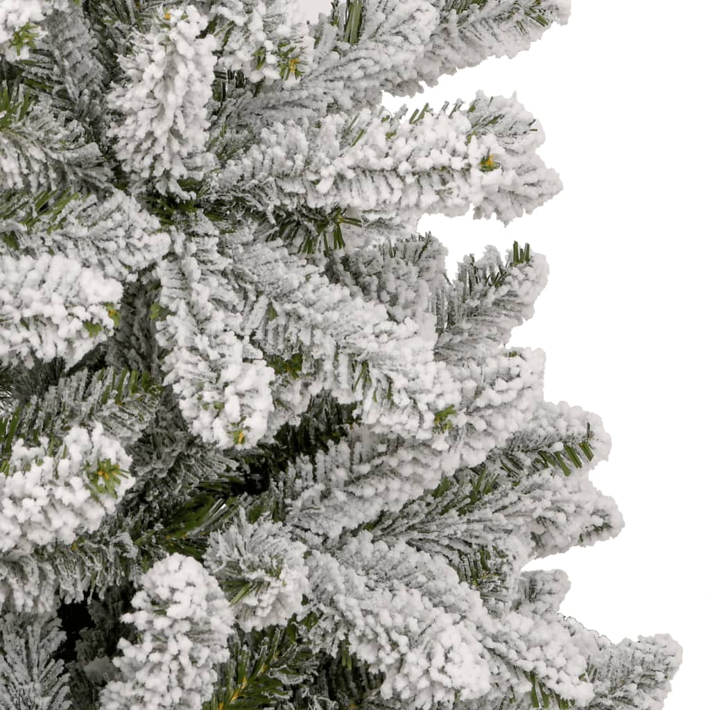Albero Natale Artificiale Incernierato con Neve Fioccata 210 cm