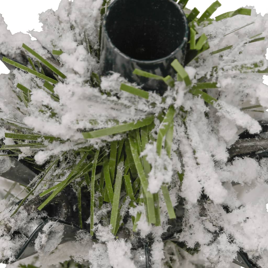 Albero Natale Artificiale Incernierato con Neve Fioccata 210 cm