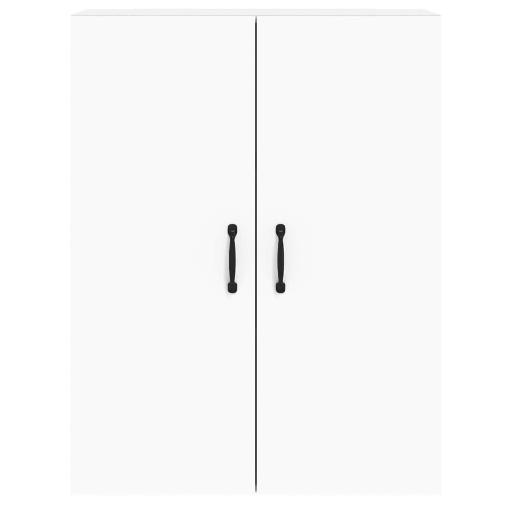 Armadietti a Parete 2 pz Bianchi in Legno Multistrato