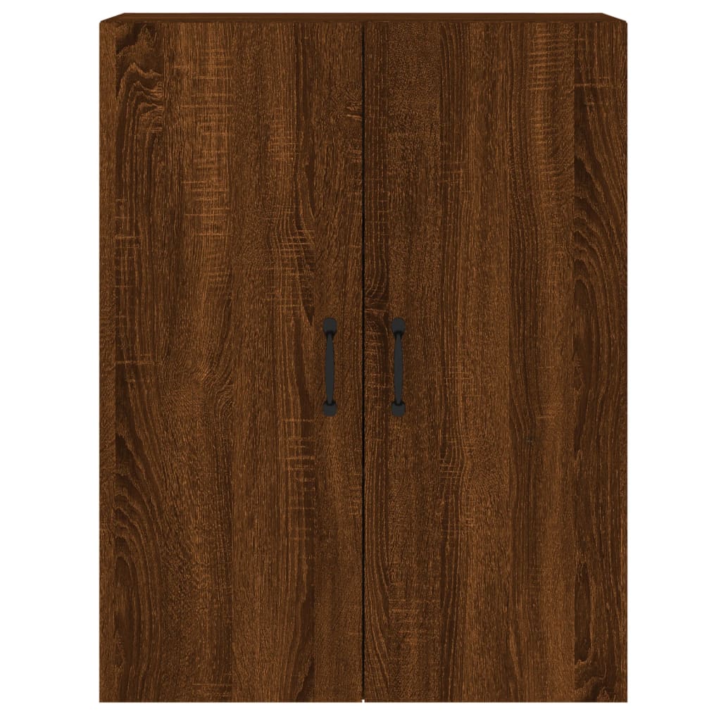 Armadietti a Parete 2 pz Rovere Marrone in Legno Multistrato