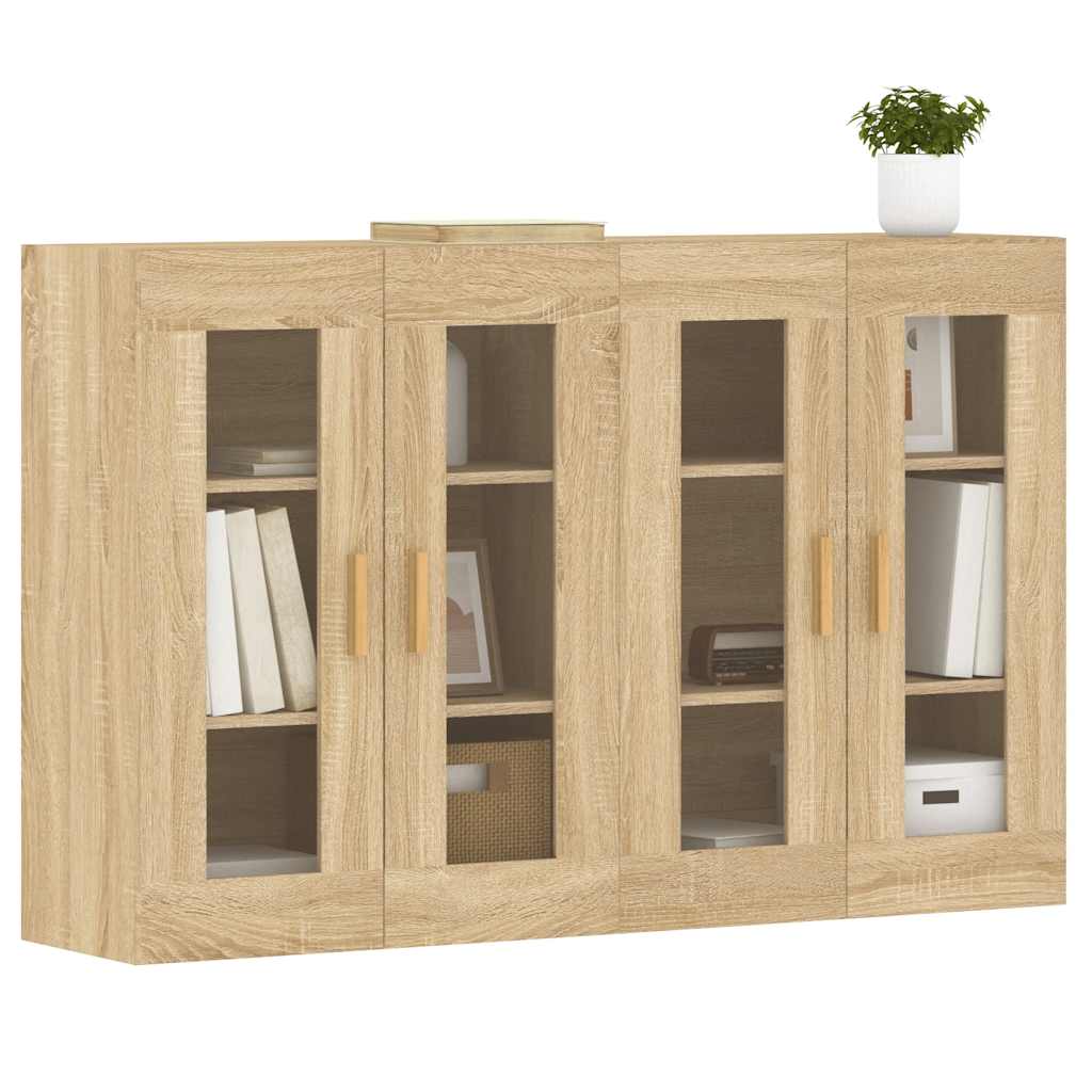 Armadietti a Parete 2 pz Rovere Sonoma in Legno Multistrato | homemem39