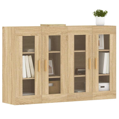 Armadietti a Parete 2 pz Rovere Sonoma in Legno Multistrato | homemem39