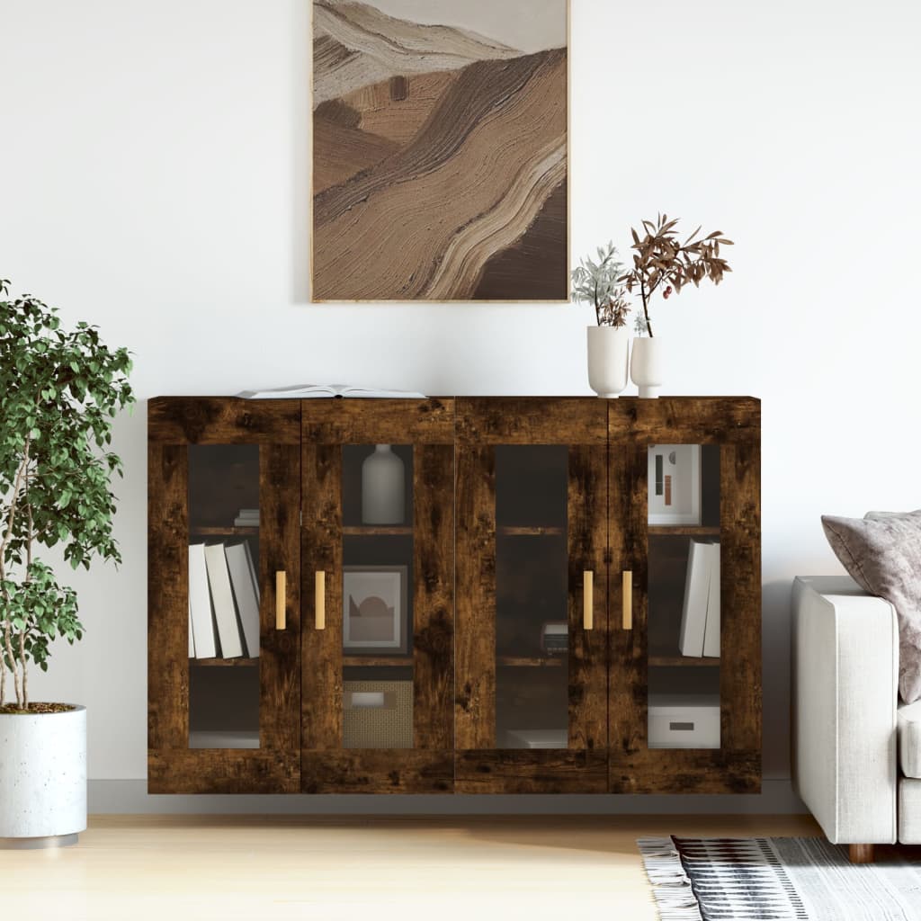 Armadietti a Parete 2 pz in legno multistrato