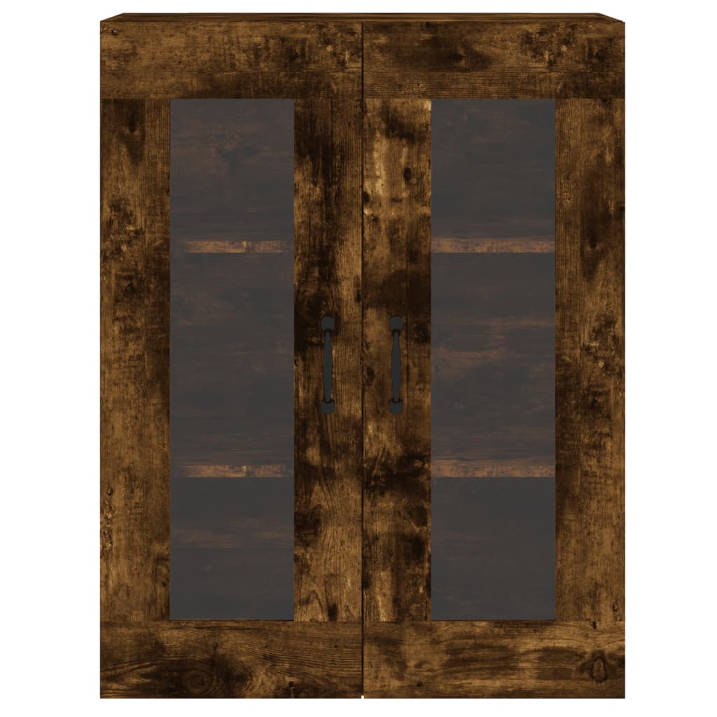 Armadietti a Parete 2 pz Rovere Fumo in Legno Multistrato - homemem39