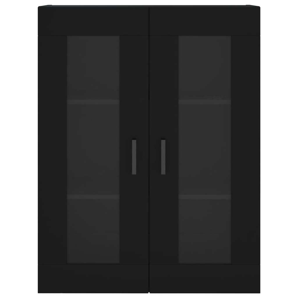 Armadietti a Parete 2 pz Neri in Legno Multistrato - homemem39