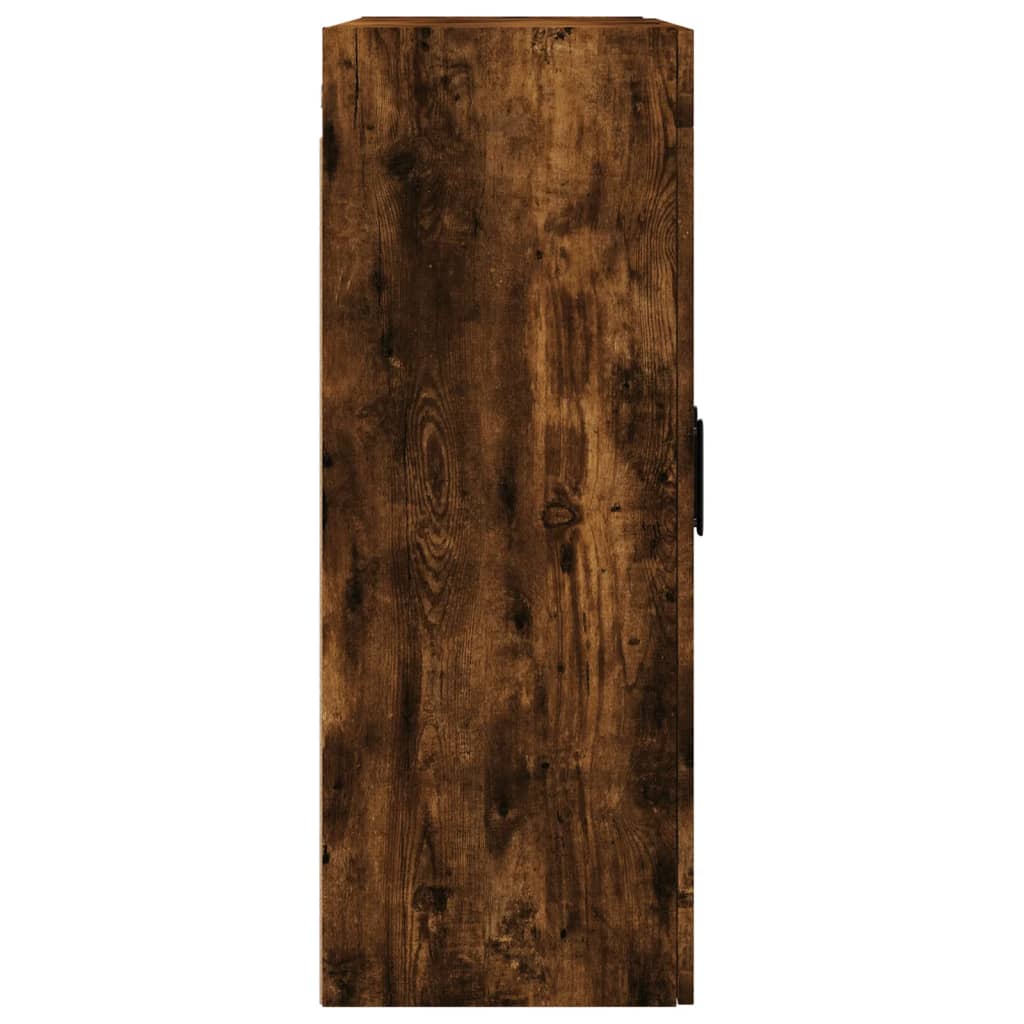 Armadietti a Parete 2 pz Rovere Fumo in Legno Multistrato