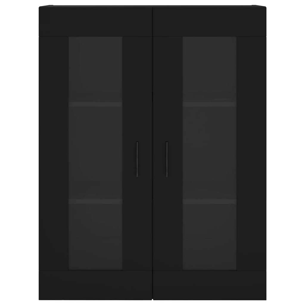 Armadietti a Parete 2 pz Neri in Legno Multistrato - homemem39