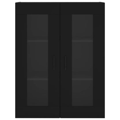 Armadietti a Parete 2 pz Neri in Legno Multistrato - homemem39
