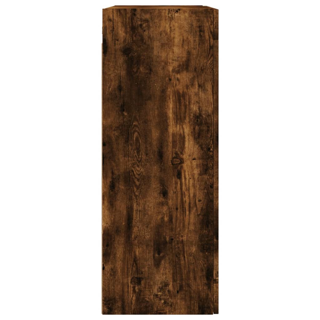 Armadietti a Parete 2 pz Rovere Fumo in Legno Multistrato | homemem39