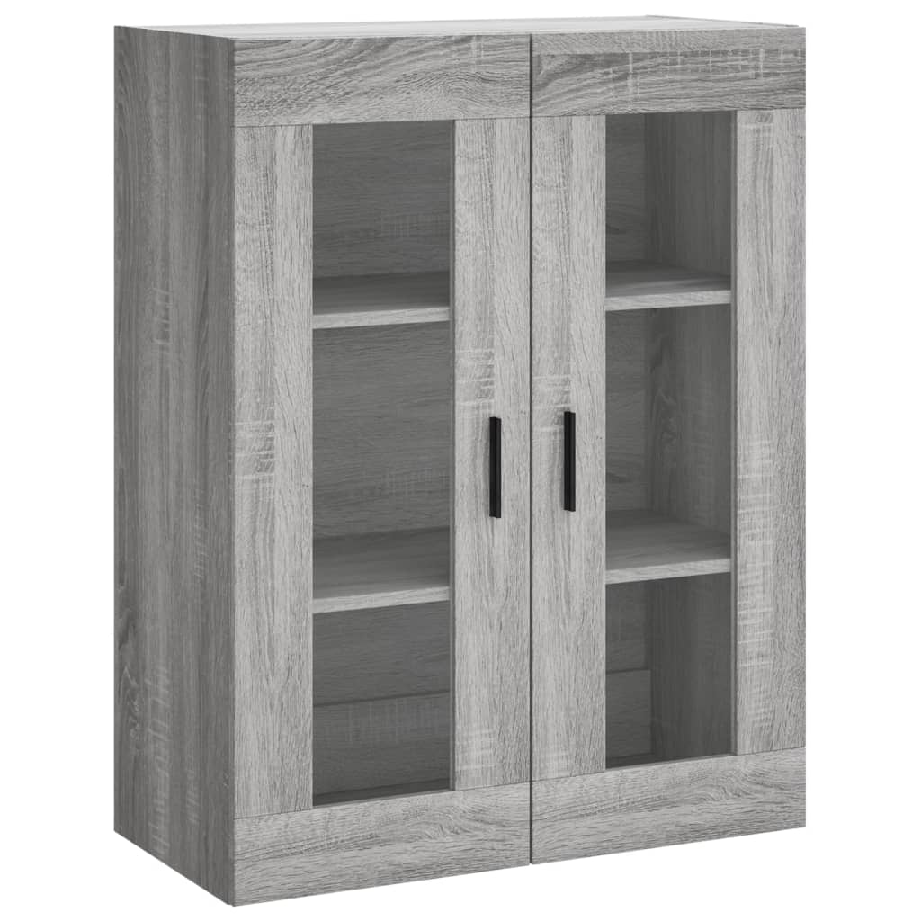 Armadietti a Parete 2 pz Grigio Sonoma in Legno Multistrato | homemem39