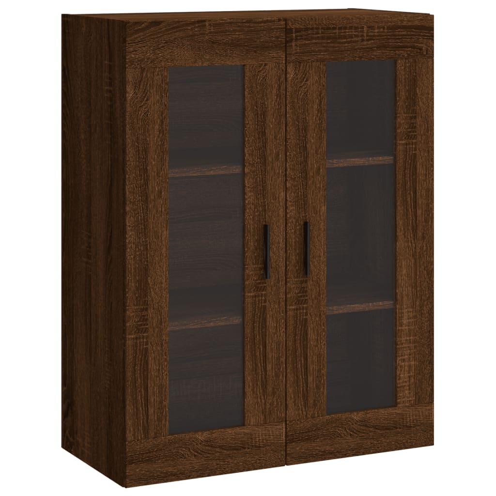 Armadietti a Parete 2 pz Rovere Marrone in Legno Multistrato | homemem39