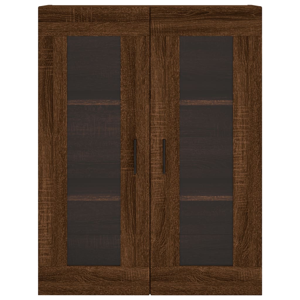 Armadietti a Parete 2 pz Rovere Marrone in Legno Multistrato | homemem39