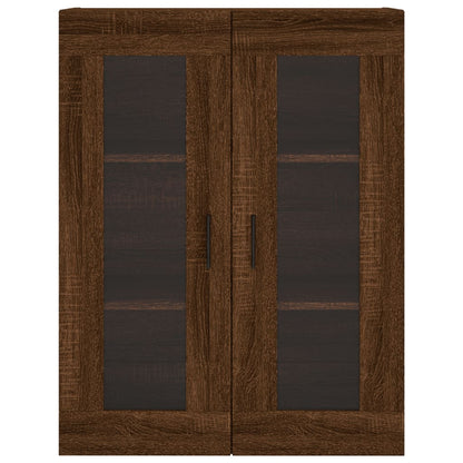 Armadietti a Parete 2 pz Rovere Marrone in Legno Multistrato | homemem39