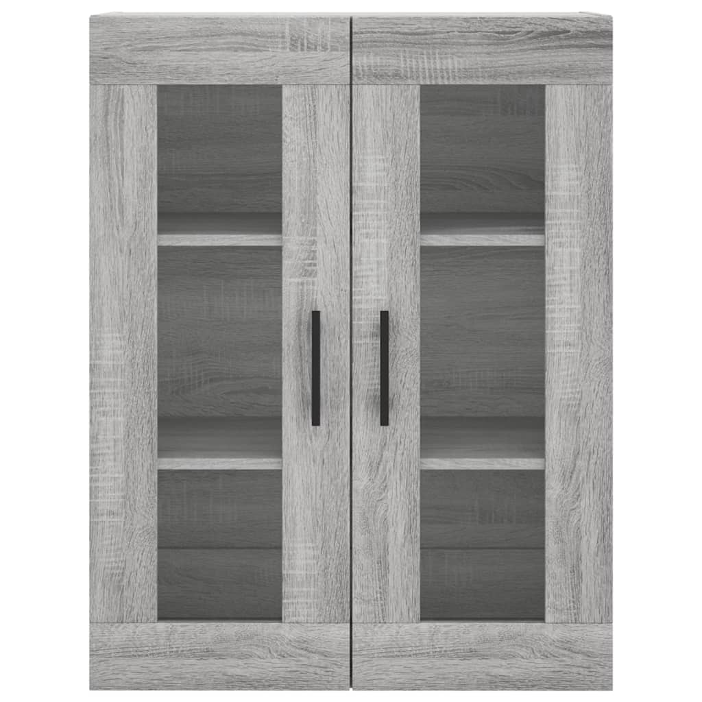 Armadietti a Parete 2 pz Grigio Sonoma in Legno Multistrato | homemem39