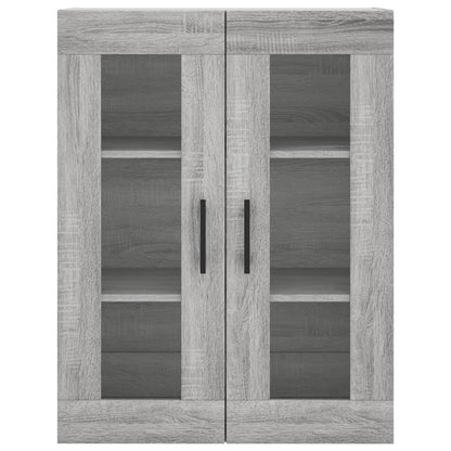 Armadietti a Parete 2 pz Grigio Sonoma in Legno Multistrato | homemem39