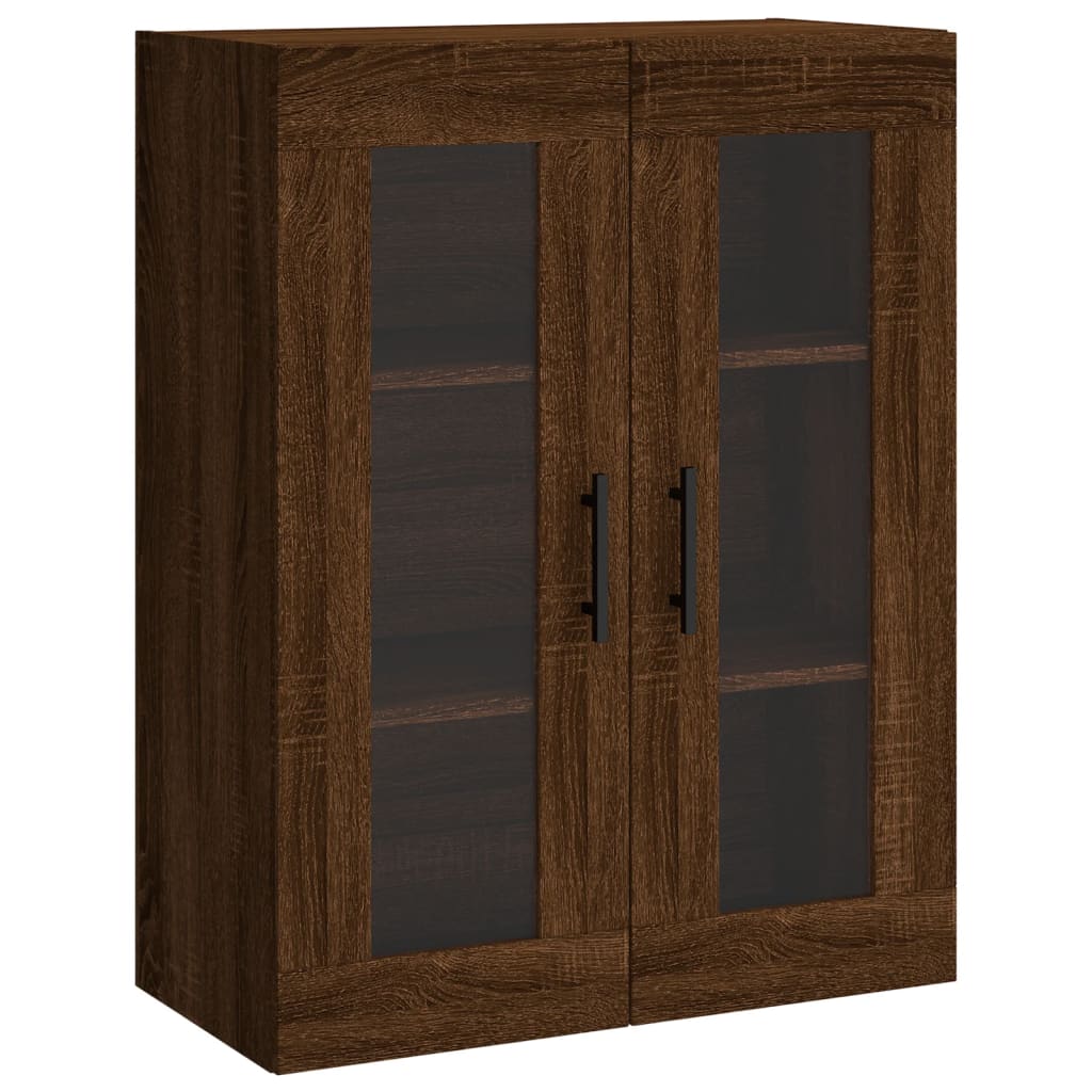 Armadietti a Parete 2 pz Rovere Marrone in Legno Multistrato | homemem39