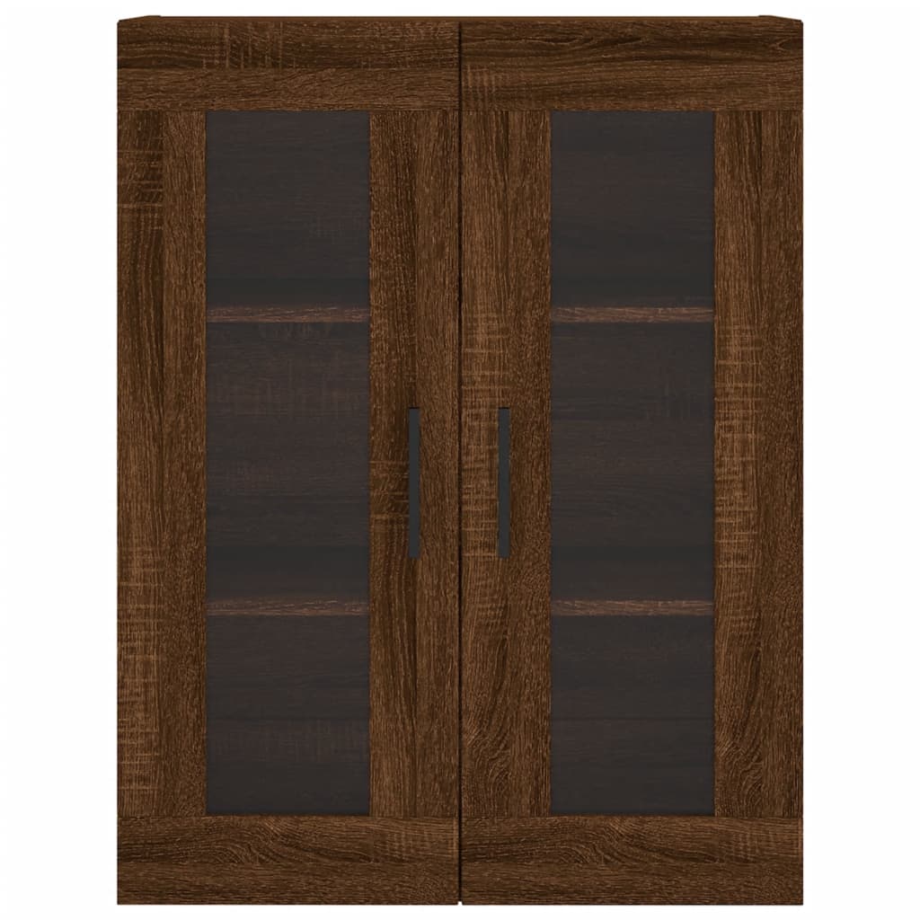 Armadietti a Parete 2 pz Rovere Marrone in Legno Multistrato | homemem39