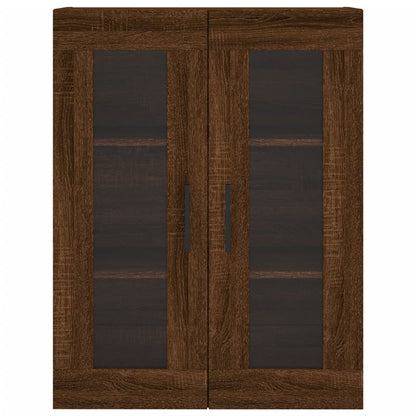 Armadietti a Parete 2 pz Rovere Marrone in Legno Multistrato | homemem39