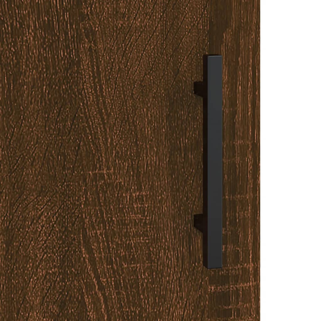 Armadietti a Parete 2 pz Rovere Marrone in Legno Multistrato | homemem39