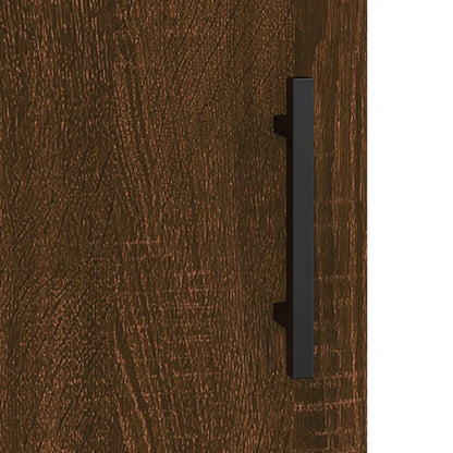Armadietti a Parete 2 pz Rovere Marrone in Legno Multistrato | homemem39