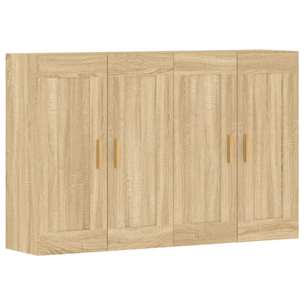 Armadietti a Parete 2 pz Rovere Sonoma in Legno Multistrato | homemem39