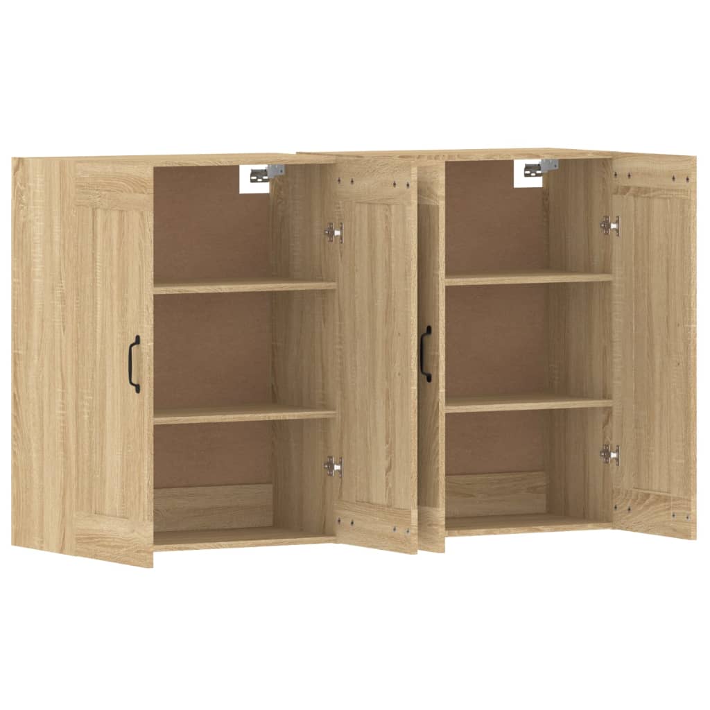 Armadietti a Parete 2 pz in legno multistrato