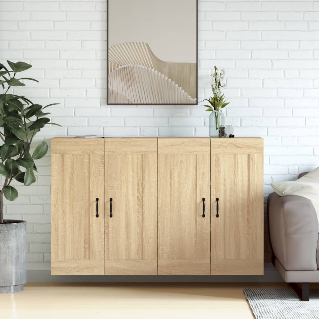 Armadietti a Parete 2 pz in legno multistrato