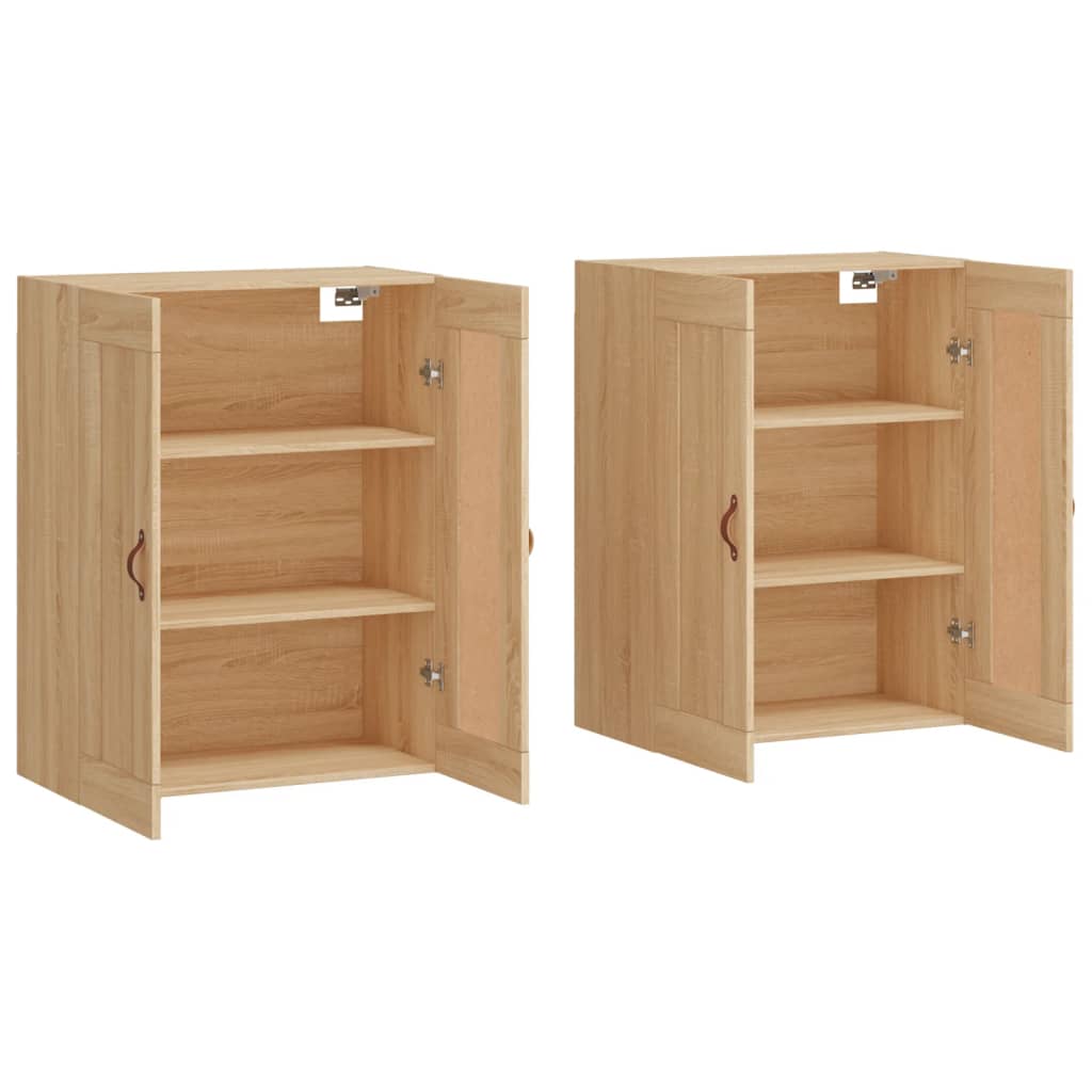 Armadietti a Parete 2 pz in legno multistrato
