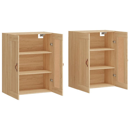 Armadietti a Parete 2 pz in legno multistrato