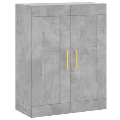 Armadietti a Parete 2 pz Grigio Cemento in Legno Multistrato