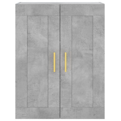 Armadietti a Parete 2 pz Grigio Cemento in Legno Multistrato