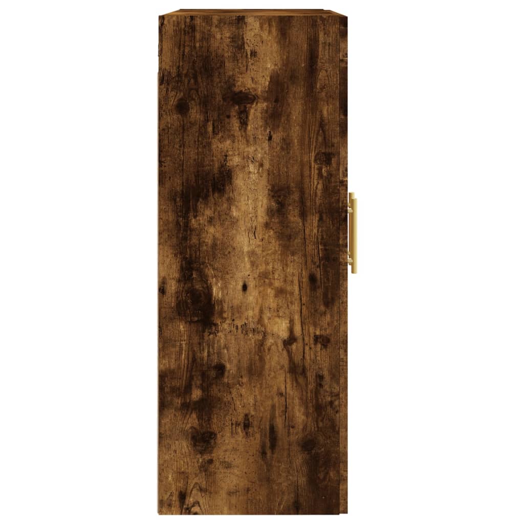 Armadietti a Parete 2 pz Rovere Fumo in Legno Multistrato
