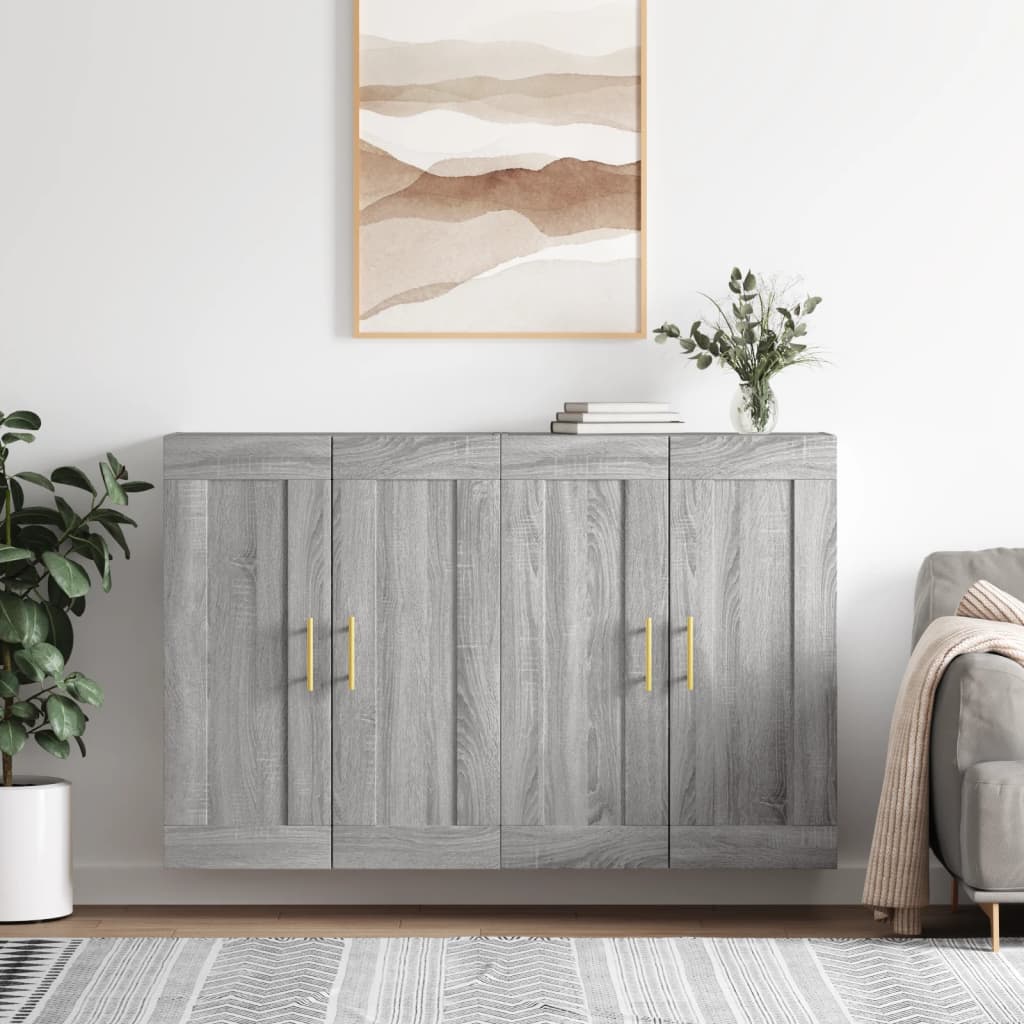 Armadietti a Parete 2 pz in legno multistrato