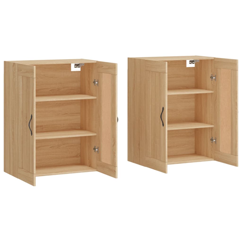 Armadietti a Parete 2 pz in legno multistrato