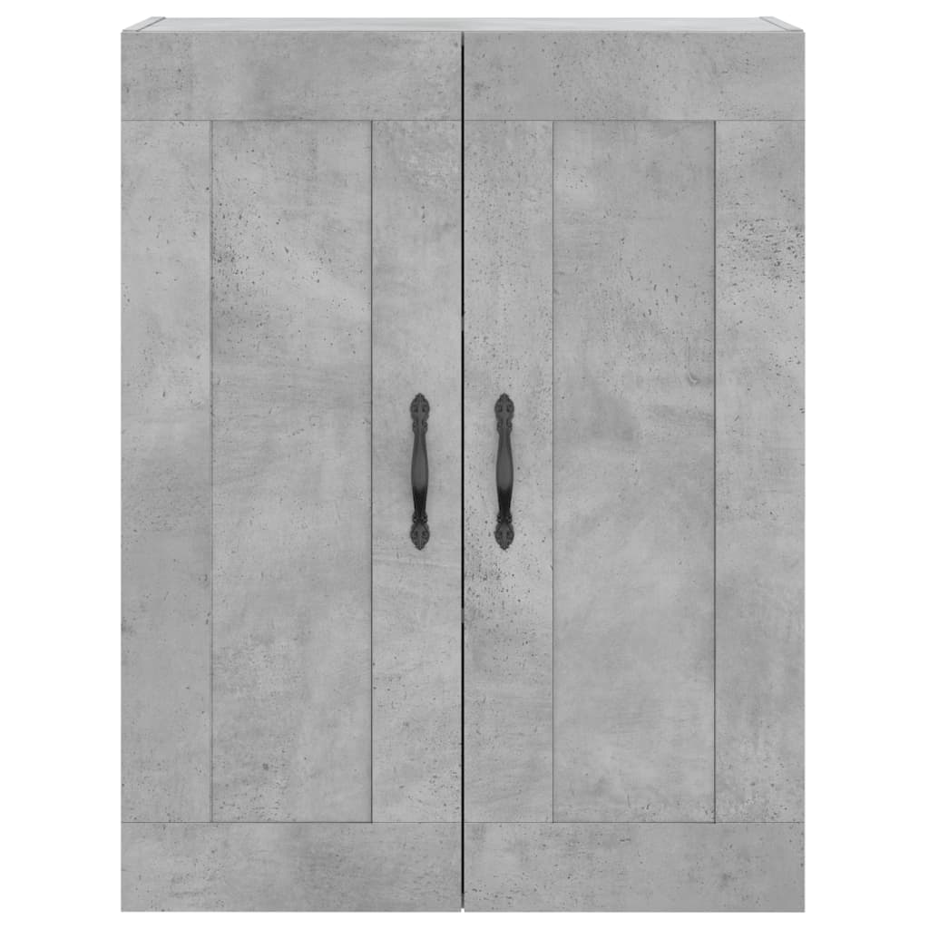 Armadietti a Parete 2 pz Grigio Cemento in Legno Multistrato