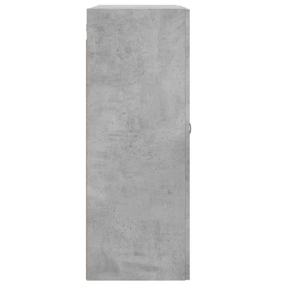 Armadietti a Parete 2 pz Grigio Cemento in Legno Multistrato