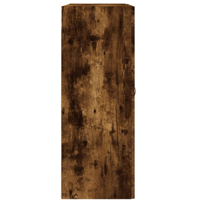 Armadietti a Parete 2 pz Rovere Fumo in Legno Multistrato