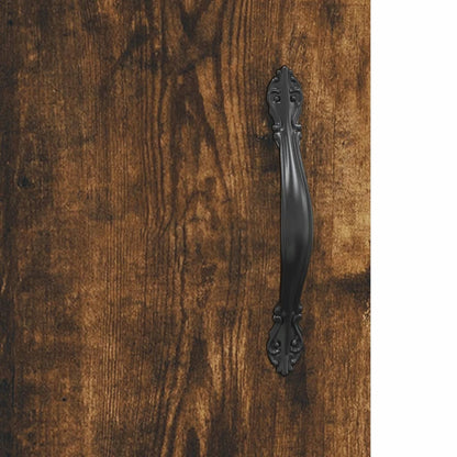 Armadietti a Parete 2 pz Rovere Fumo in Legno Multistrato