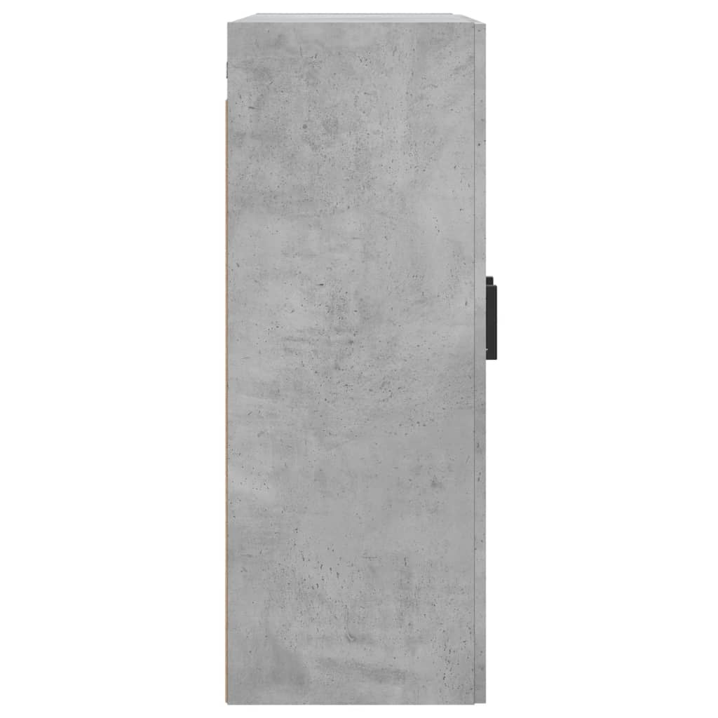 Armadietti a Parete 2 pz Grigio Cemento in Legno Multistrato
