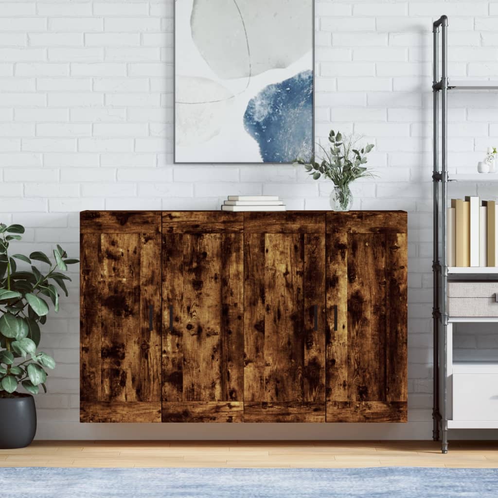 Armadietti a Parete 2 pz in legno multistrato