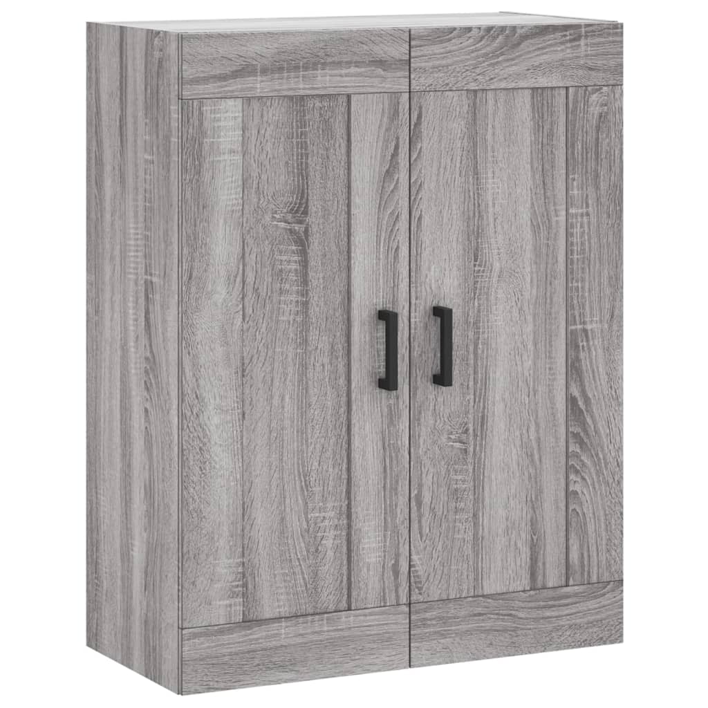 Armadietti a Parete 2 pz Grigio Sonoma in Legno Multistrato