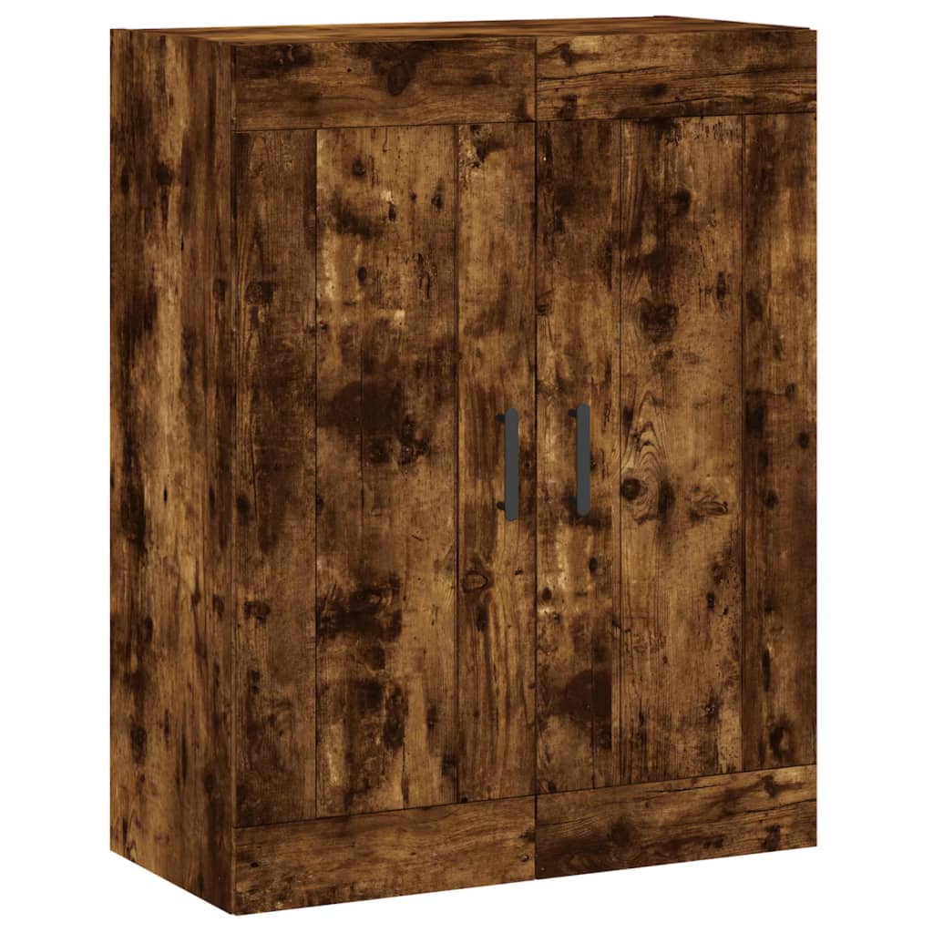 Armadietti a Parete 2 pz Rovere Fumo in Legno Multistrato | homemem39