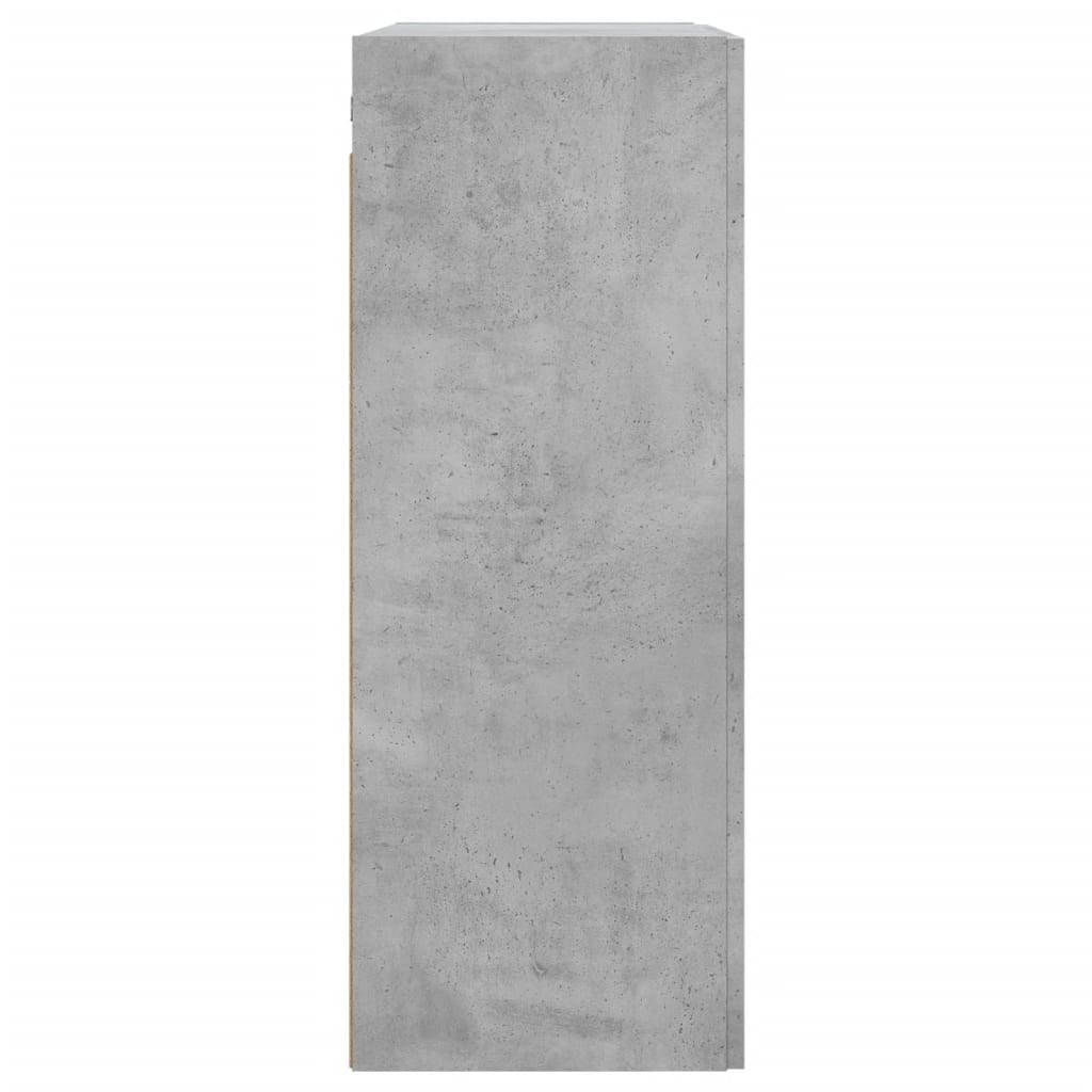 Armadietti a Parete 2 pz Grigio Cemento in Legno Multistrato | homemem39