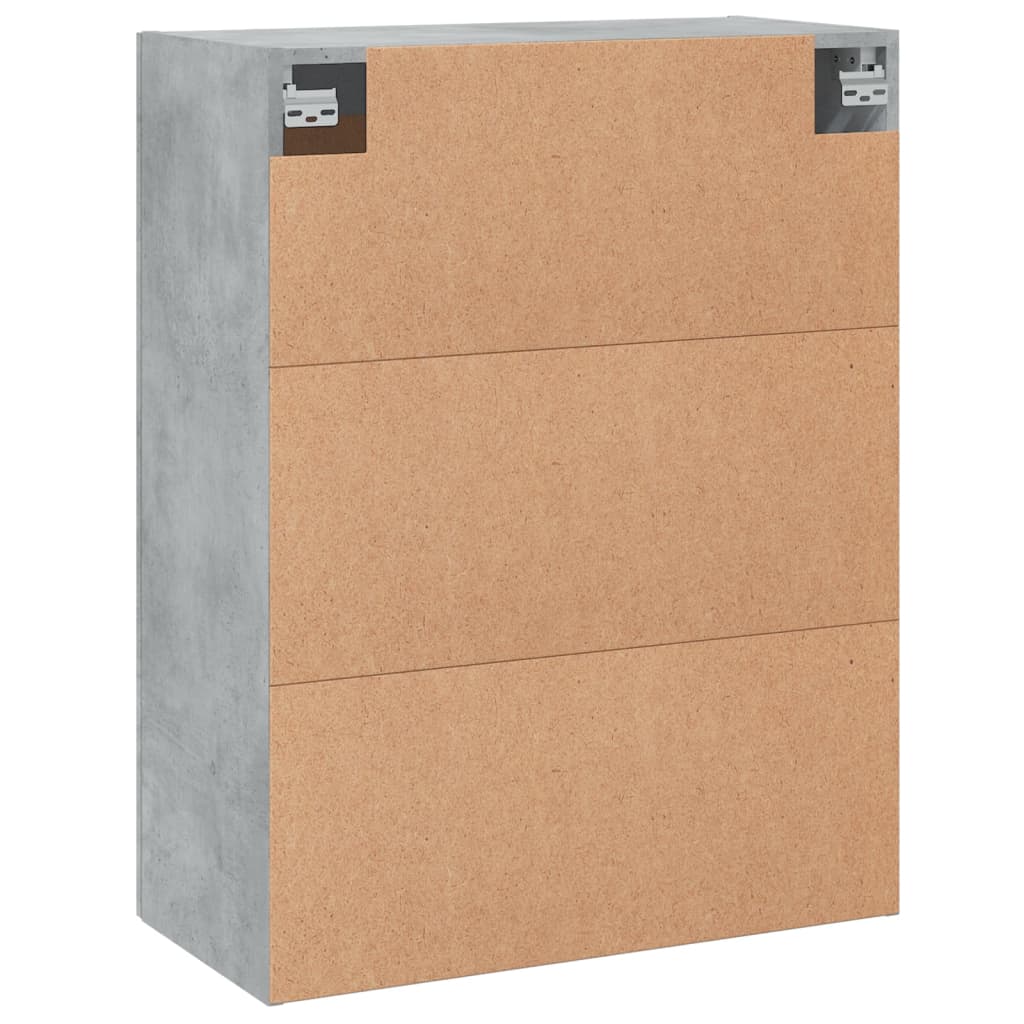 Armadietti a Parete 2 pz Grigio Cemento in Legno Multistrato | homemem39