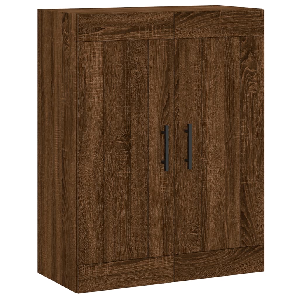 Armadietti a Parete 2 pz Rovere Marrone in Legno Multistrato | homemem39