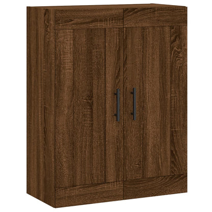 Armadietti a Parete 2 pz Rovere Marrone in Legno Multistrato | homemem39