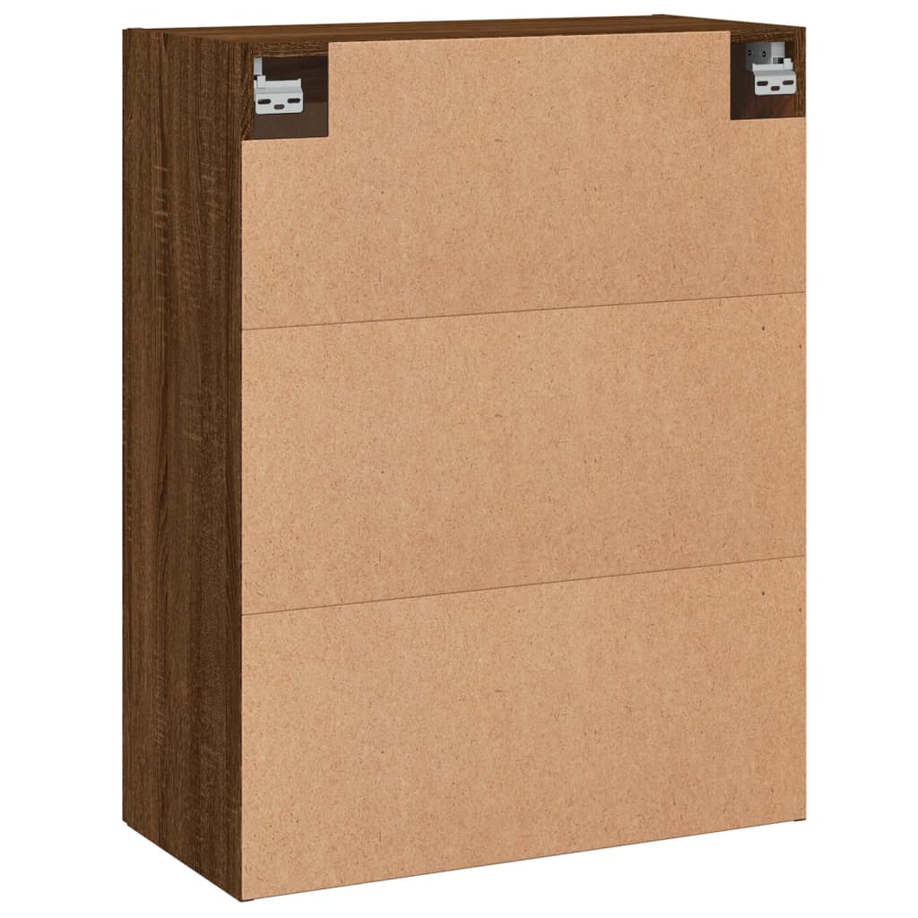 Armadietti a Parete 2 pz Rovere Marrone in Legno Multistrato | homemem39