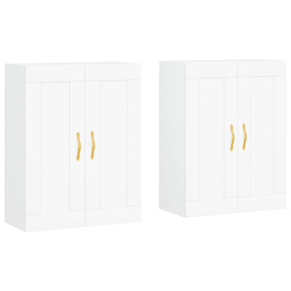Armadietti a Parete 2 pz Bianchi in Legno Multistrato - homemem39